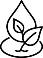 Macro shot of a water droplet on a green leaf symbolizing purity and eco consciousness vector