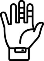 Macro shot of a human hand with virtual reality gloves and copy space vector