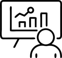 Macro portrait of logistics analyst with financial dashboard vector