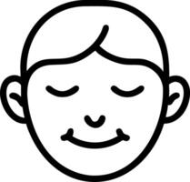 Macro of soft smile on face with relaxed expression Set A vector