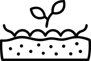 Macro of soil bed with sprouting seeds on city balcony Set A vector