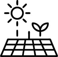 Macro of solar panels over crop field Set A vector