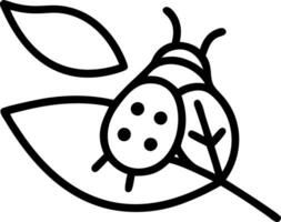 Macro of ladybug on a leaf in a vegetable garden Set A vector