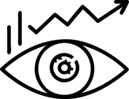 Macro of investor eye focused on stock market graph reflection Set A vector