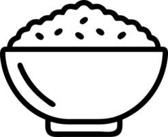 Macro of grains of rice in a wooden bowl Set A vector