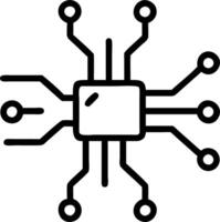 Macro of digital circuit board in industrial machinery Set A vector