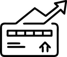 Macro of credit card with upward arrows representing financial growth Set A vector