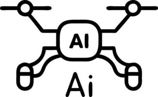 Macro of AI powered drone camera lens with digital processing symbols Set A vector