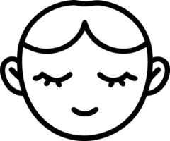 Macro of a person closed eyes with serene expression Set A vector