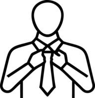 Macro of a businessman adjusting his tie symbolizing empowerment and success Set A vector