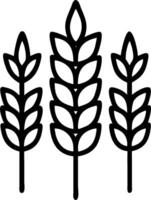 Macro image of wheat stalks in golden sunlight vector