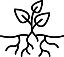 Macro image of plant roots in compost Set A vector