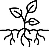 Macro image of plant roots in compost Set 2 vector