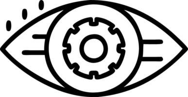 Macro image of robotic eye with mechanical iris and copy space Set A vector