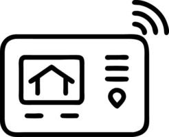 Macro image of a smart thermostat display vector