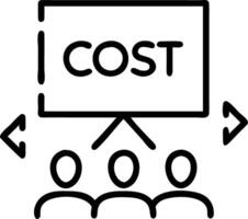 Logistics team collaborating on cost reduction Set A vector