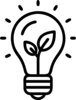 Light Bulb with Plant Inside Set A vector
