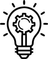 Light bulb with industrial elements inside and soft bokeh vector