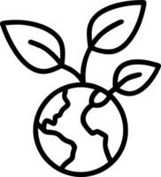 Leaves forming a world map with business icons overlay Set 2 vector