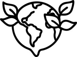 Leaves forming a world map with business icons overlay Set A vector