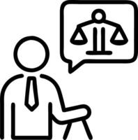 Lawyer consulting client via holographic projection with copy space Set A vector