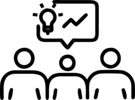 kickoff project and timeline and brainstorming Set A vector