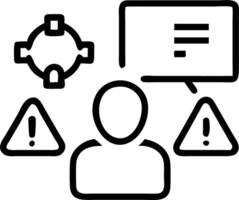 IT specialist managing multiple system alerts Set A vector