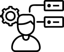 IT specialist integrating customer data systems vector