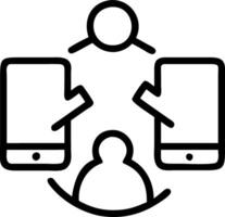Innovative team collaborating with tablets in a glossy collaborative workspace copy space on left Set A vector