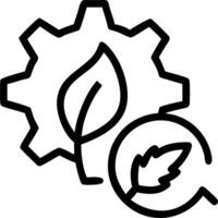 Hovering leaf integrated with cogwheel Set 3 vector