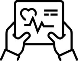 Healthcare professional using tablet to analyze patient data Set A vector