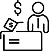 Healthcare cost manager evaluating insurance claims on plain background vector