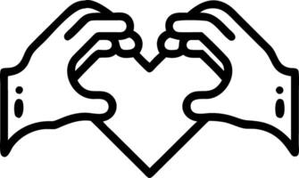 Hands forming a heart shape with a digital network inside over a soft background Set A vector