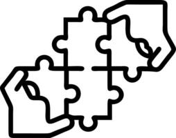 Hands assembling a puzzle with digital pieces over a soft gradient background Set A vector