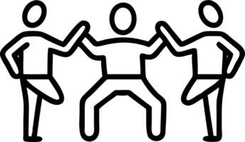 Group of seniors practicing yoga in park with copy space Set A vector
