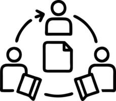 Group of employees using digital devices to reduce paper usage in office Set A vector