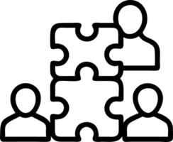 Group of employees solving a puzzle with soft abstract overlay copy space below vector