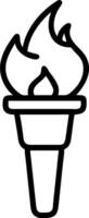 Graduation Torch Symbol Set A vector