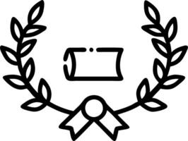 Graduation Laurel Wreath and Scroll Set A vector