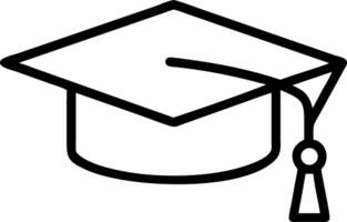 Graduation Cap with Tassel Icon Set A vector
