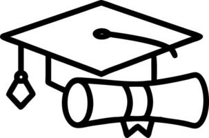 Graduation cap and diploma with bokeh digital art background copy space on top vector