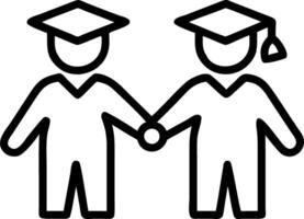 Graduates holding hands and smiling in soft abstract background copy space on right vector