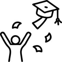 Graduate throwing cap with family members in joyous moment copy space on left vector