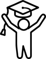 Graduate throwing cap in bokeh digital art background copy space on top vector