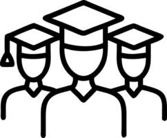 Graduate taking group photo with classmates in environment copy space on left vector