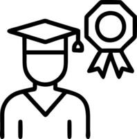 Graduate receiving award in formal setting copy space on left vector