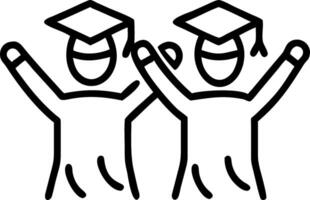 Graduate and friends laughing at outdoor party copy space on right Set A vector