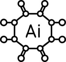 Glossy white background with geometric AI shapes forming a network pattern Set A vector
