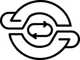Glossy surface with closed loop symbol in metallic finish Set A vector