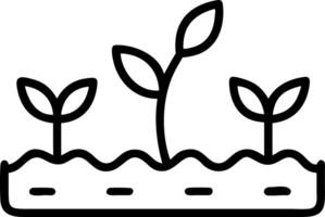 Glossy soil with sprouting seeds in rooftop bed Set A vector